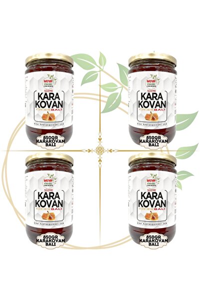 Baştan Yöresel 4 Adet Karakovan Süzme Bal Gezdirilen