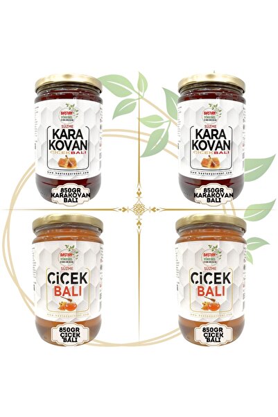 Baştan Yöresel 4 Adet 850gram Bal (2 ADET 850GRAM ÇİÇEK BALI 2 ADET 850 GRAM ...