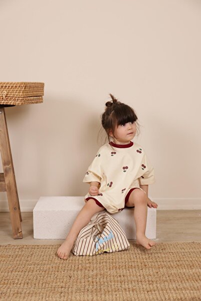 Oh La La Koala For Little Ones Kiraz Baskılı Oversize Tulum