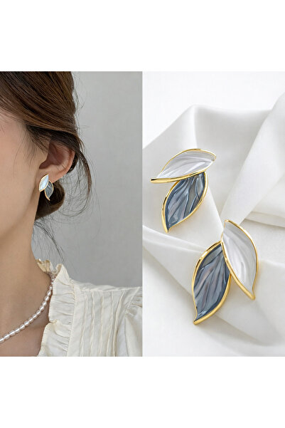 Glamluxe أقراط بنمط أوراق الشجر