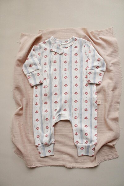 Oh La La Koala For Little Ones Flower Baby Fluff Series Zippered Jumpsuit