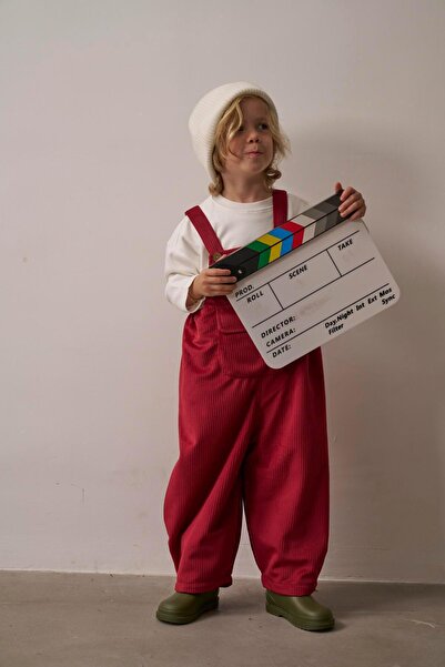 Oh La La Koala For Little Ones Bordo Childhood Velvet Çocuk Salopet Tulum