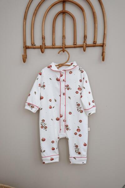 Oh La La Koala For Little Ones Elma Baskılı Çıt Çıtlı Puffy Sleep Serisi Tulum