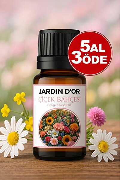 JARDIN D'OR Çiçek Bahçesi Esansiyel Uçucu Koku Yağı Buhurdanlık Yağı Difüzör ...