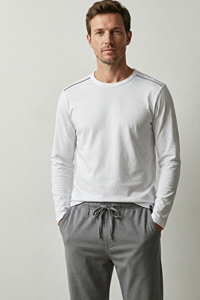 Elemge Σετ πιτζάμες από 100% βαμβάκι για άντρες, μονό ινώδες βαμβάκι, συμπαγέ...