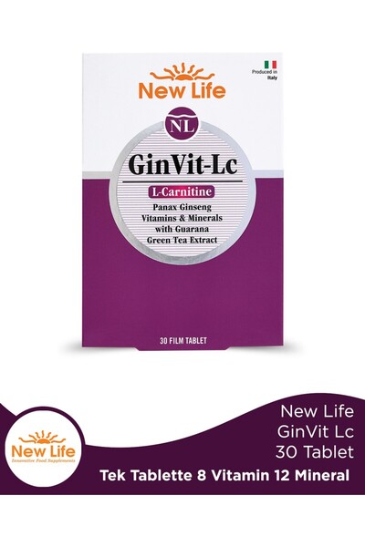New Life GinVit-Lc L- Carnitine 30 Film Tablet