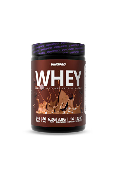 vingpro WHEY PROTEIN PRO WPC80 420GR 14 SERVİS ÇİKOLATA AROMALI