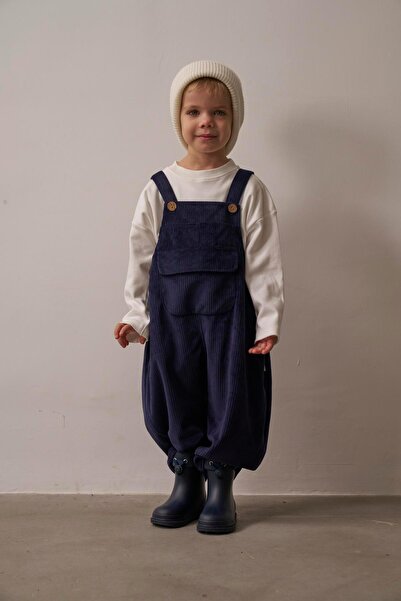 Oh La La Koala For Little Ones Παιδική φόρμα βελούδινη σε μπλε ναυτικό χρώμα