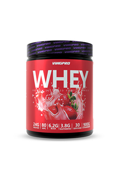 vingpro WHEY PROTEIN PRO WPC80 900GR 30 SERVİS ÇİLEK AROMALI