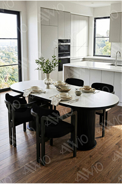 AVVİO Marco Bohem Ayak 4'lü Tokyo Metal Demonte Sandalye 80x140 Masa Sandalye...