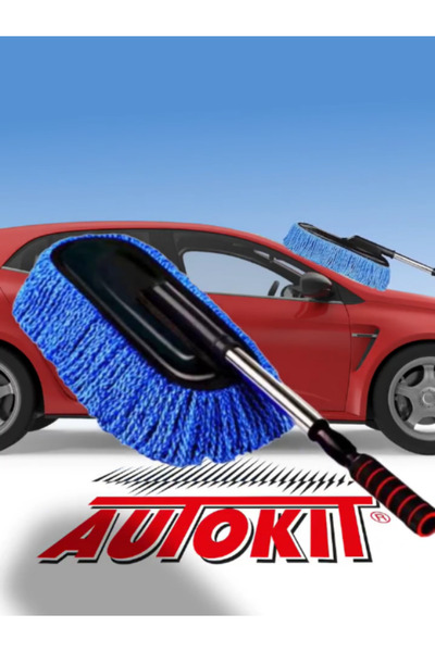 Autokit ÇOK AMAÇLI ARAÇ YIKAMA FIRÇASI 1 Adet Saplı Mavi Renk Oto Yıkama Mopu
