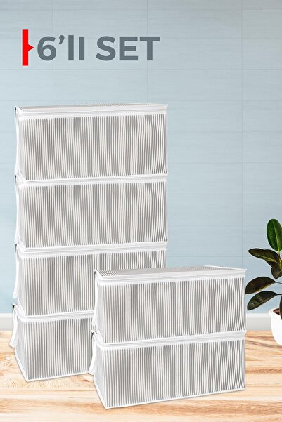 ALAS 6 Pieces of Grey Striped Large Base and Sofa Bed Type Scissors 65 x 45 x...