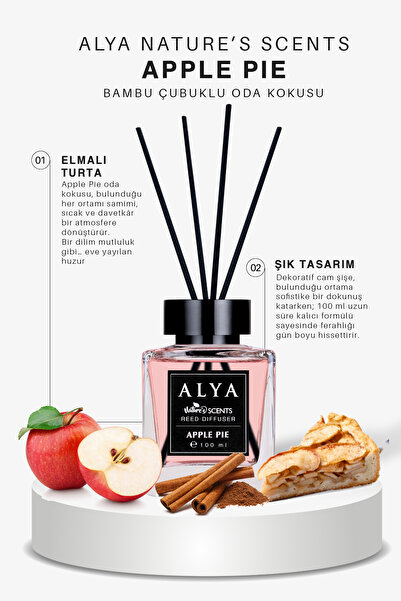 ALYA Nature's Scents Apple Pie Bambu Çubuklu Oda Kokusu- Elmalı Tart Kokusu