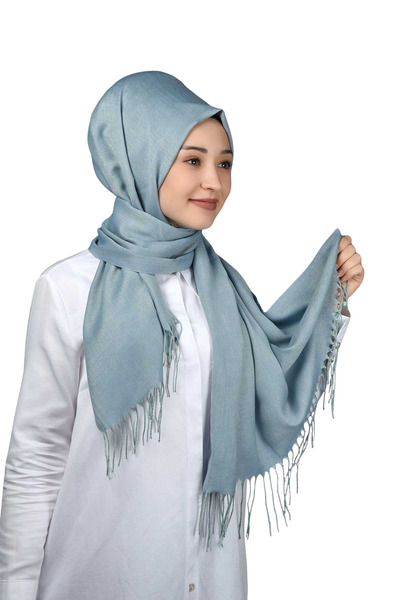 Altobeh Şal Pashmina simplu - Turcoaz închis