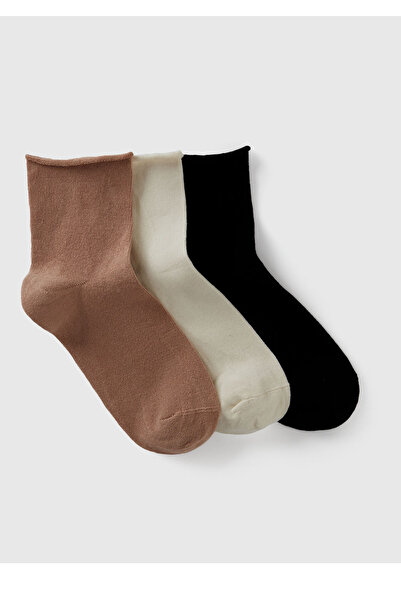 United Colors of Benetton Women's cream - brown - black cotton blend solid co...