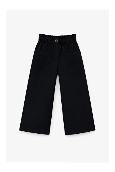 kidstalya Black Wide-Legged Girls' Pants (2/7 Years)