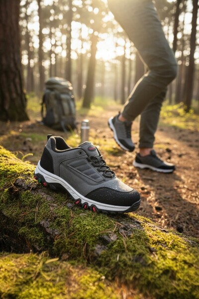 enoch حذاء إينوخ للرجال باللون الأسود والرمادي مقاوم للماء للرحلات الخارجية و...