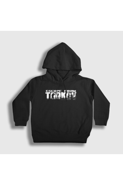 Presmono Unisex Kids Black Logo Escape from Tarkov Hooded Sweatshirt 593449Tt