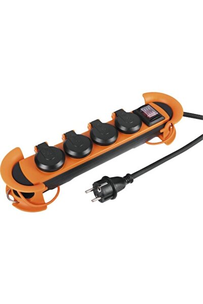 Clasic Prelungitor electric profesional cu 4 prize, 5 m, 3500 w, cu întrerupător