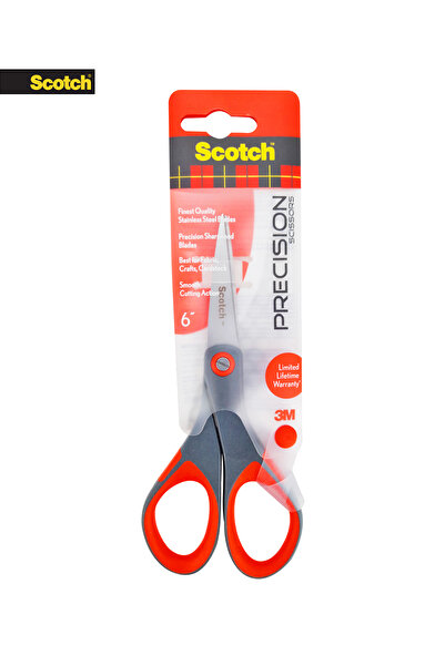 Scotch 6-Inch Precision Scissors, Stainless Steel Blades, Comfort Grip – Home...