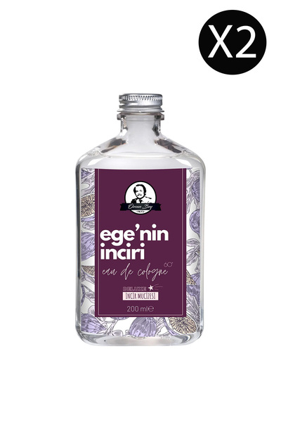 Özcan Bey Deluxe Seri Ege'nin İnciri Kolonyası Parfümlü İncir Çiçeği Kokulu Kolonya 200 ml x 2 Cam Şişe