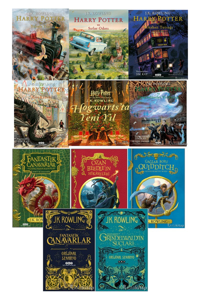 Yapı Kredi Yayınları HARRY POTTER RESİMLİ ÖZEL BASKI+FANTASTİK CANAVARLAR 11 ...