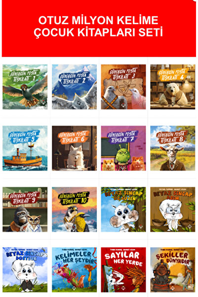 Buzdağı Yayınevi Otuz Milyon Kelime Çocuk Kitapları Seti 16 kitap
