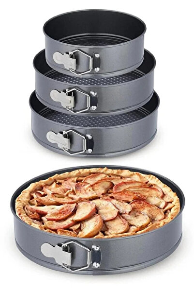 Berdina Home 3-Clamp Silver Fireproof Non-Stick Teflon Cast Cake Mold with Re...