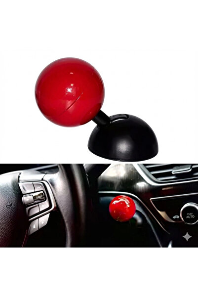 Universal Bilardo Topu Tasarımlı Metal Start Stop Düğmesi Kırmızı