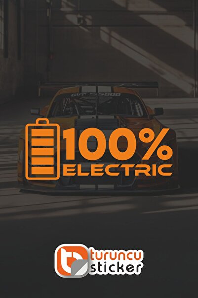 Turuncu Sticker ملصق كهربائي 100% مقاس 20x8 سم - ملصق للسيارة - المحرك - الكم...