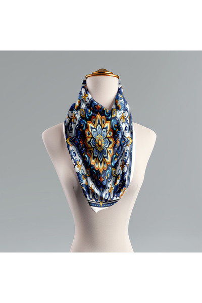 Şen Dekorasyon Şd Scarf Dance of the Blue Color Foulard