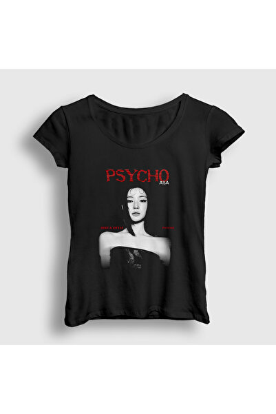 Presmono Women's Black Just a Little Asa Babymonster T-Shirt 592288Tt