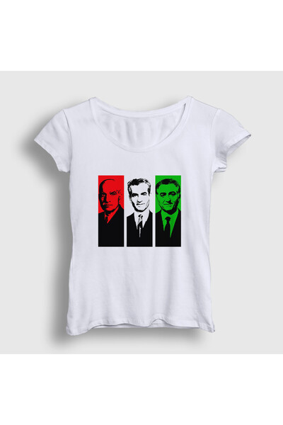 Presmono Women's White Pahlavi Kings of Iran Iran T-Shirt 593831Tt