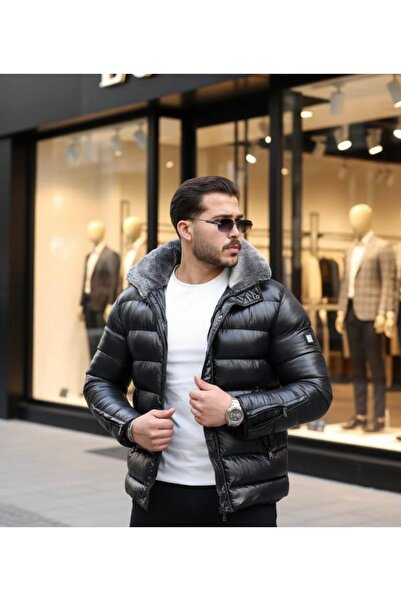 Şehrazat Giyim Lufia kaz tüyü parlak mont