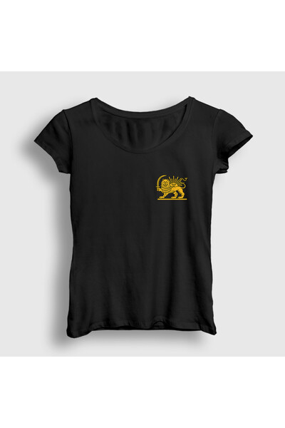 Presmono Women's Black Persian Lion Sun Iran Iran T-Shirt 592531Tt