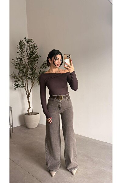 Bade Butik Blugi Mabel Palazzo maro deschis