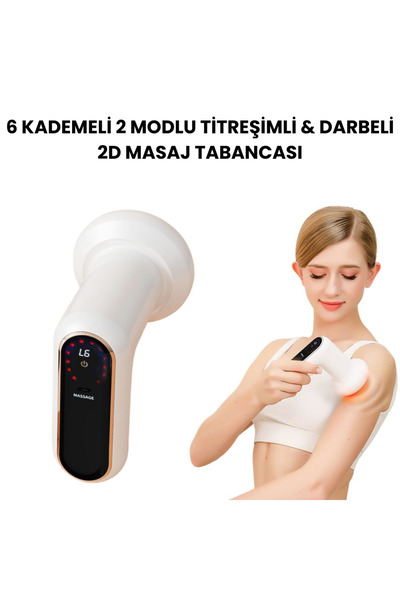 SMAYLİNG 6 Kademeli 2 Modlu Titreşimli 2D Masaj Aleti – 5 Başlıklı, Şarjlı, Tüm Vücut Kullanımına Uygun