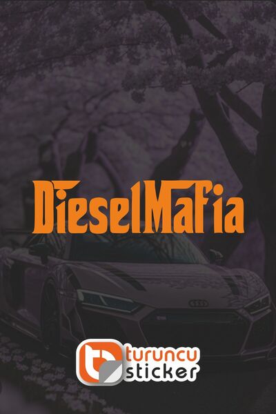 Turuncu Sticker ملصق ديزل مافيا 20x5 سم - ملصق للسيارة - المحرك - اللابتوب - ...