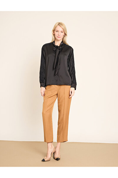 BGN workshop Lace Detailed Sleeves and Tie Front Shirt