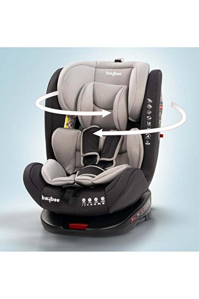 BAYBEE Baby Car Seat with 360° Rotatable, ISOFIX, 3 Position Recline, Adjusta...