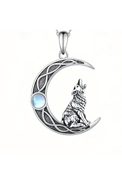 DeNors Silver Necklace with Wolf Figure |   Symbol of Strength and Nobility S...