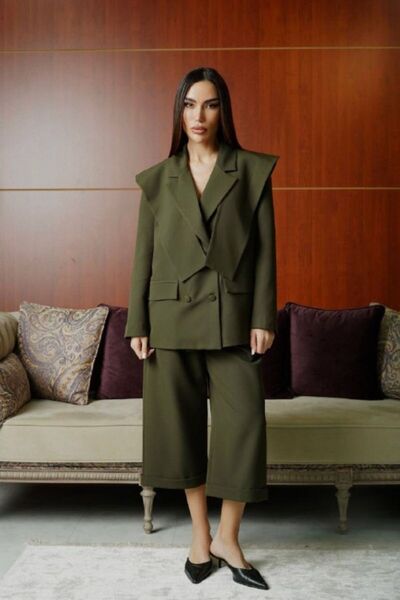 Diemmood Set elegant pentru femei, cu blazer căptușit cu croială modernă și p...