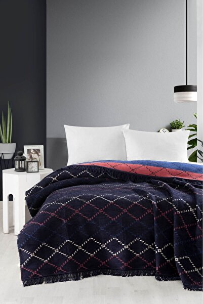 Vefa Home Collection Pamuklu Desenli Çift Kişilik Battaniye