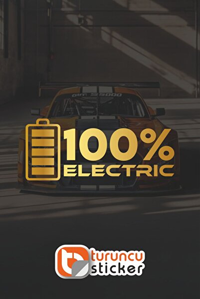 Turuncu Sticker ملصق كهربائي 100% مقاس 20x8 سم - ملصق للسيارة - المحرك - الكم...