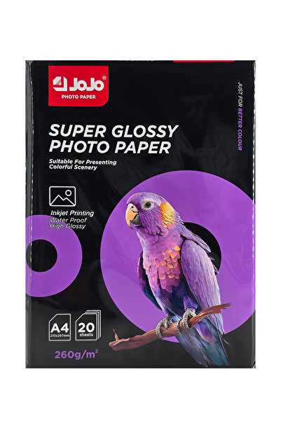 JOJO Super Glossy Photo Paper A4, 260 GSM, Inkjet Printing, High Gloss Finish...
