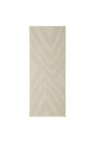 DavidaHome Carpet, cross, indoor / outdoor, beige, geometric, 80 x 200 cm