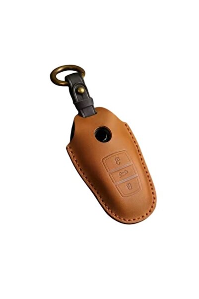 OEM Leather Case for VW Volkswagen Touareg Key 2011-2018 Brown