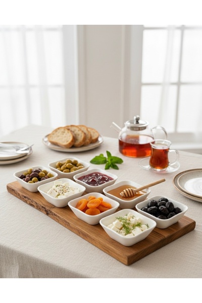 Mebey Home 6’lı Porselen Mini Sosluk,Reçellik,Kahvaltılık,Sunumluk