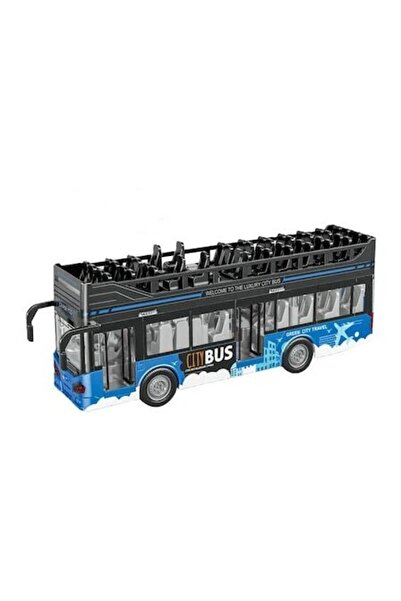 OEM Double Decker Bus with Sounds, Lights and Open Doors Scale 1:16, Blue