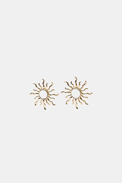 Stradivarius Mirror effect sun earrings